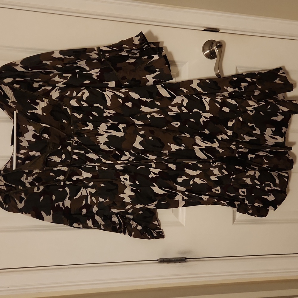 Stylish Camouflage Print Dress